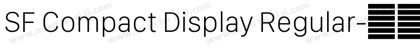 SF Compact Display Regular字体转换